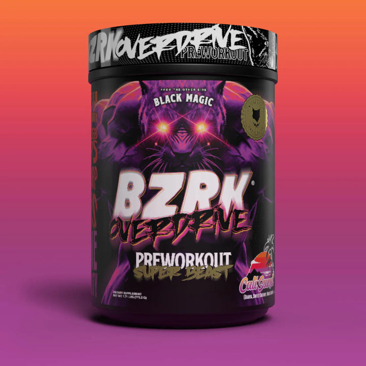 Black magic supply bzrk overdrive pre-workout cali sunset flavor