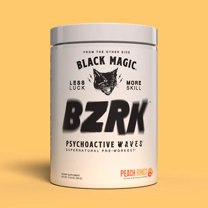 Black Magic Supply Bzrk Pre-workout peach rings