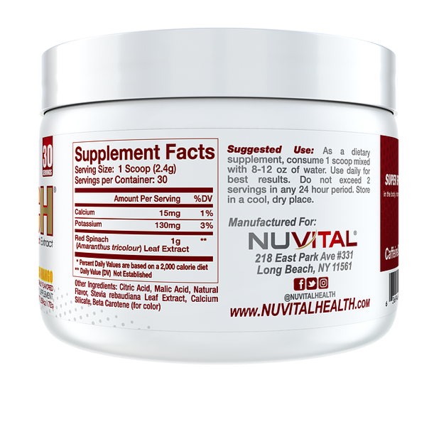 nuvital super spinach supplement facts