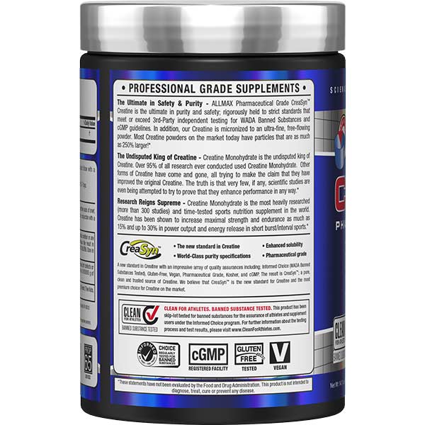 Allmax Essentials Creatine Monohydrate Powder 400g Driections