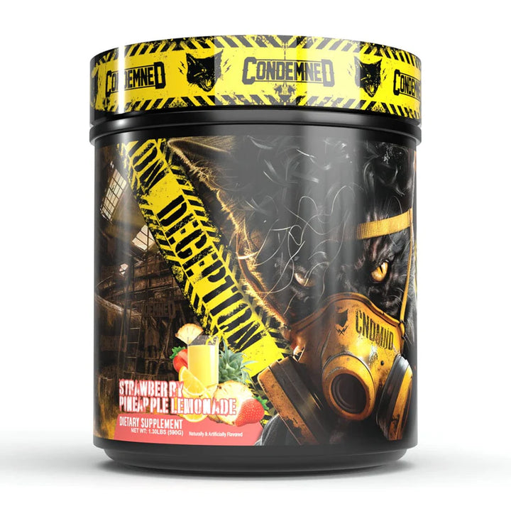 Black magic Supply X Condemned Labs Deception Pre-workout Strawberry Pineapple lemonade