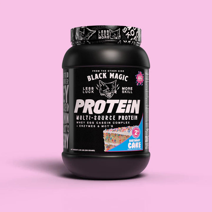 Black Magic Supply Multi-source protein birthday cake flavor