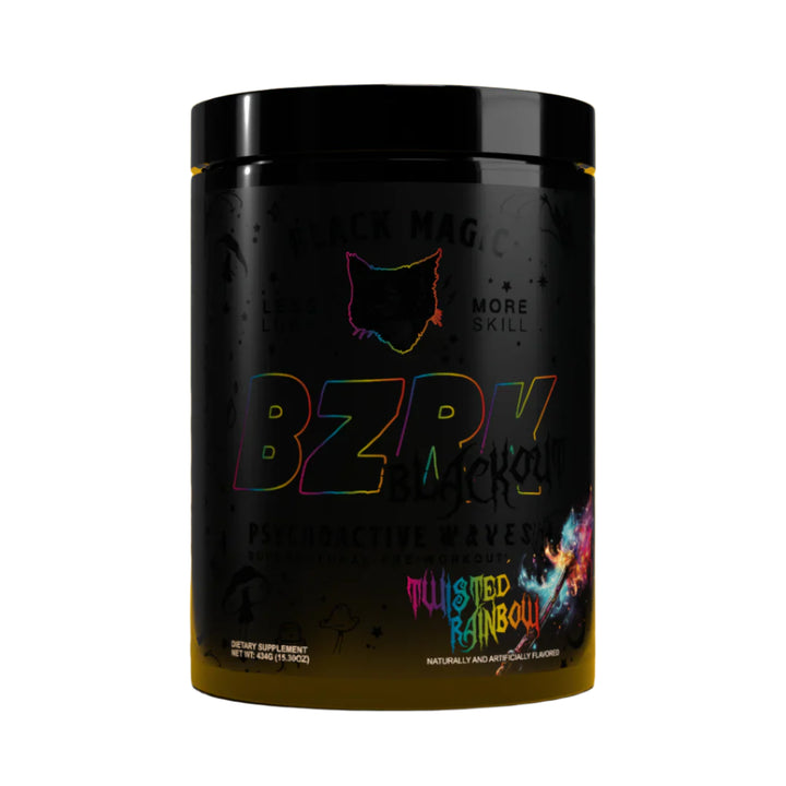 Black magic supply bzrk twisted rainbow blackout limited edition pre-workout