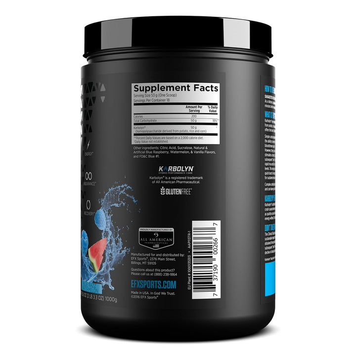EFX Sports  Karbolyn Fuel supplement facts