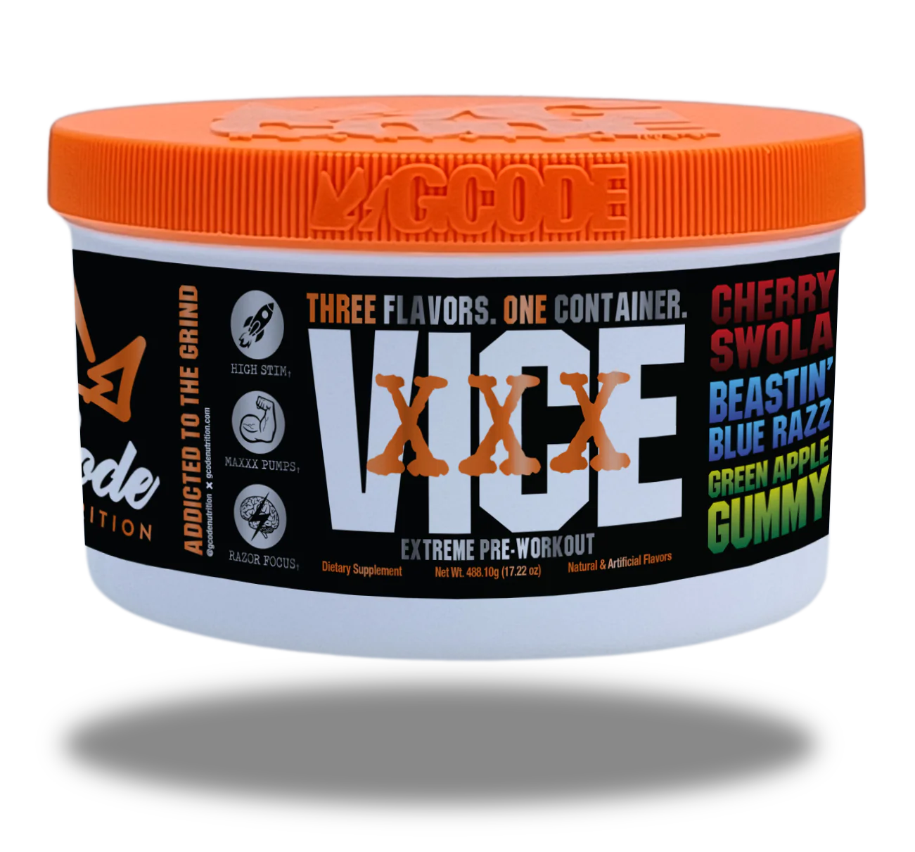 VICEXXX TriChamber 3 Flavors in one PreWorkout G Code Nutrition Shredded Rx