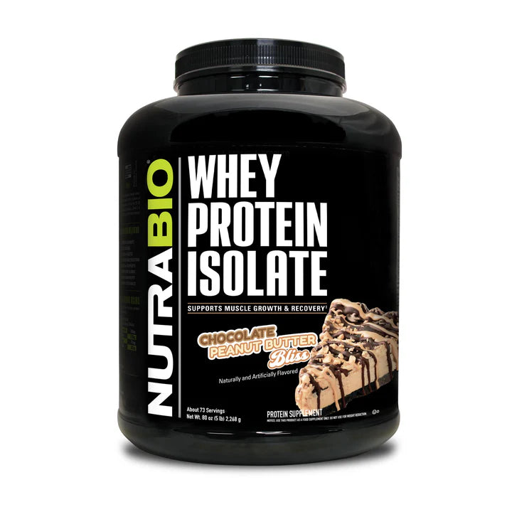 Nutrabio Whey Protein Isolate 5lb chocolate peanut butter bliss