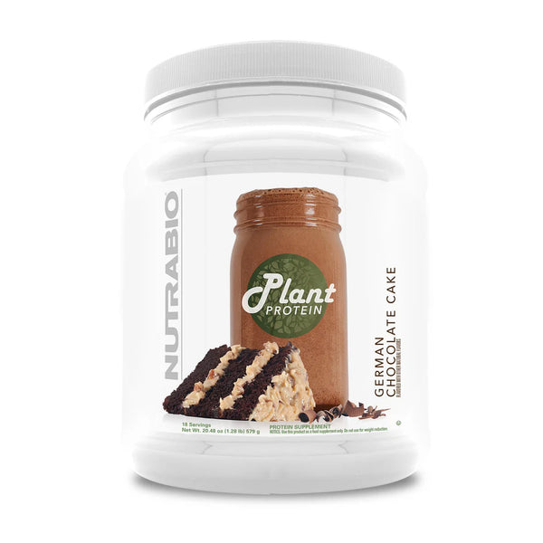 Nutrabio plant protein german chocolate cake 18 servings