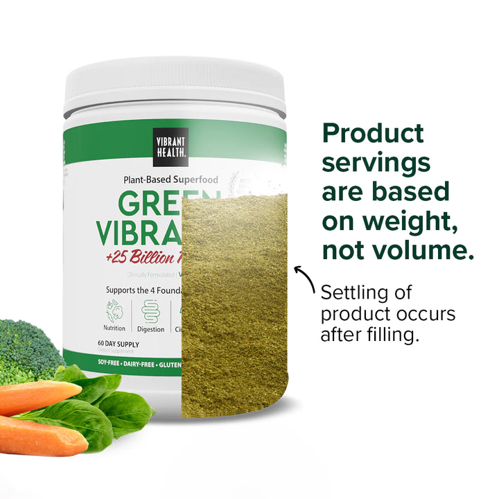 Vibrant Health Green Vibrance Servingd on weight