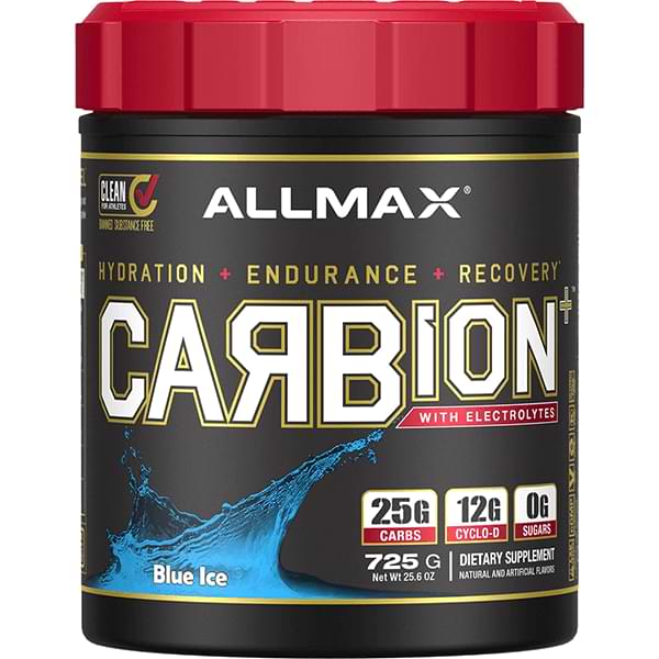 Allmax Nutrition carbion+ carbs hydration drink blue ice