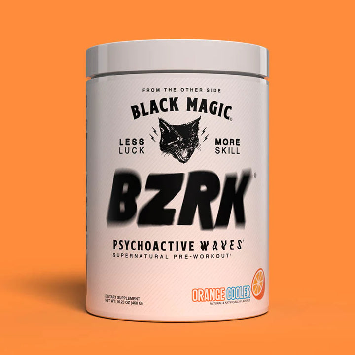 black magic supply BZRK pre-workout orange cooler
