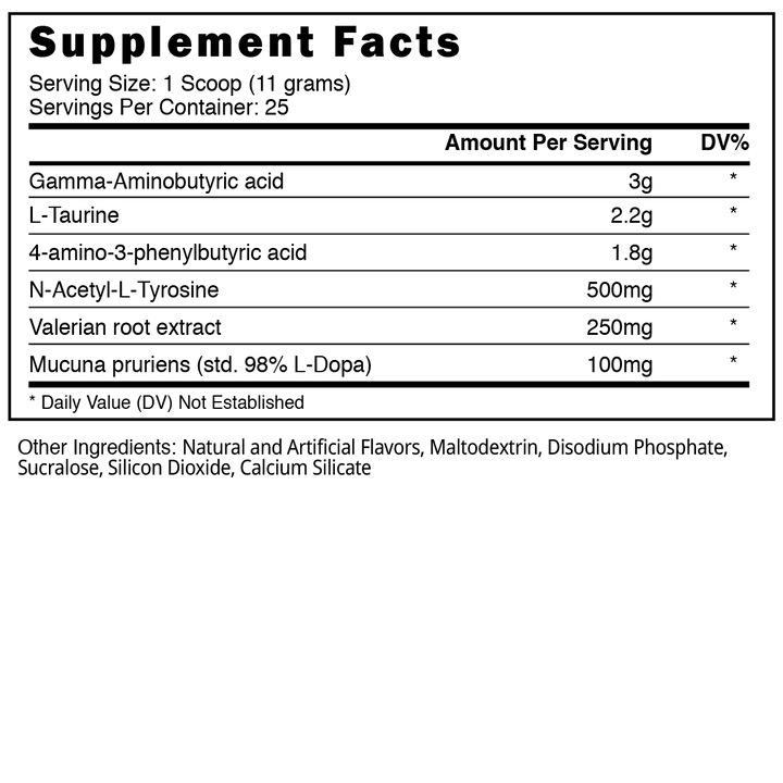 blackstone labs anesthetized supplement facts