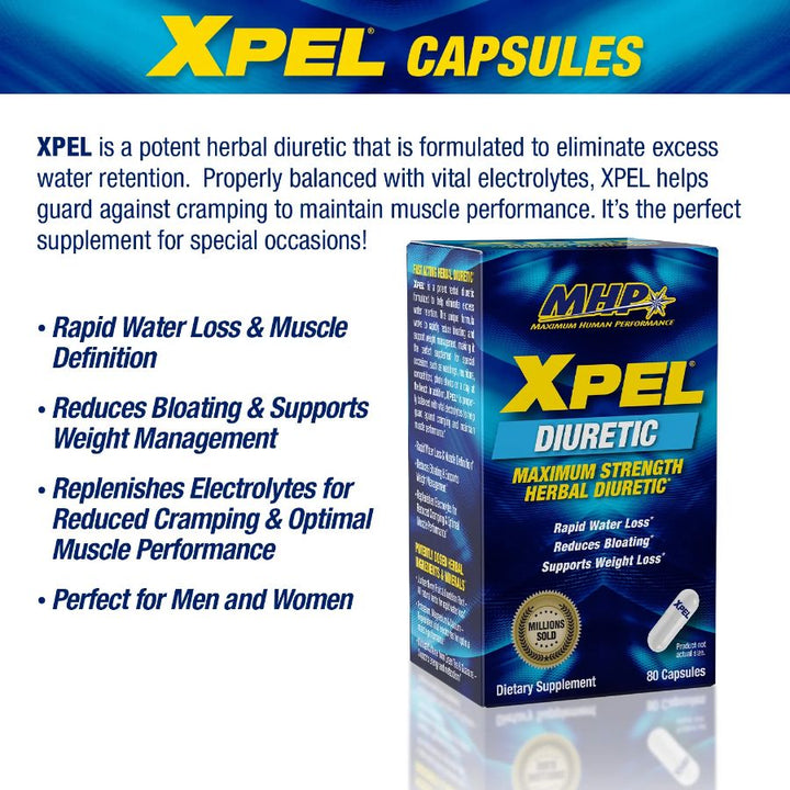 MHP XPEL Herbal Diuretic Rapid water loss and muscle definition