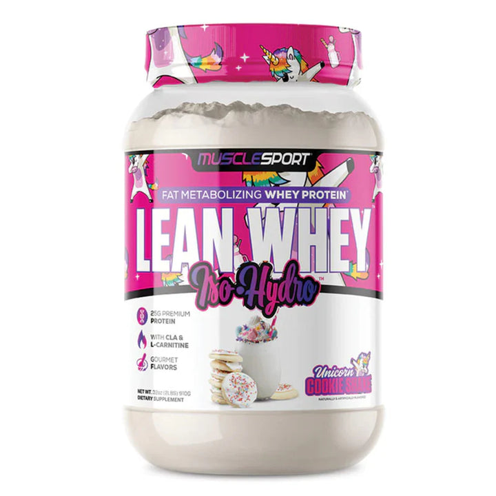 Musclesport lean whey protein unicorn cookie shake