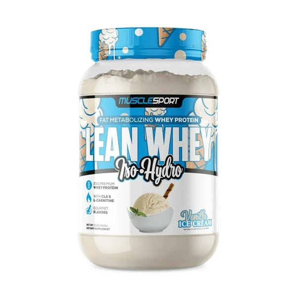 Musclesport lean whey protein vanilla ice cream