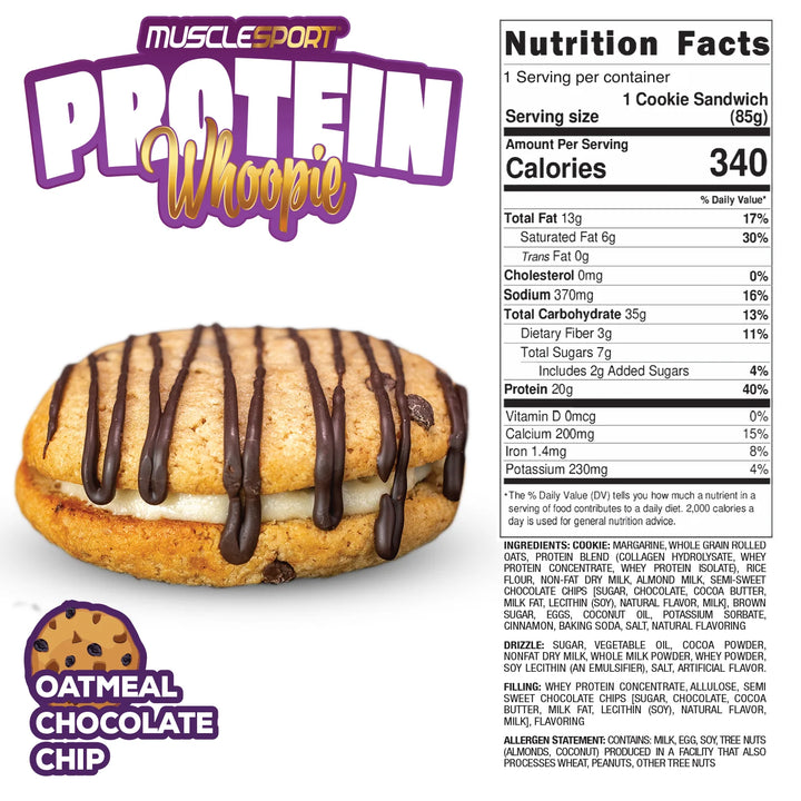 musclesport protein whoopie oatmeal supplement facts