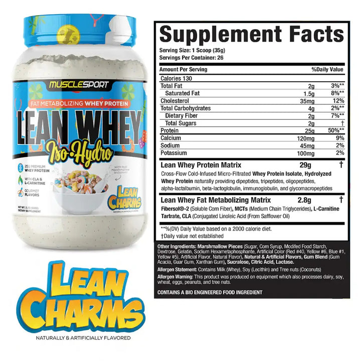 musclesport lean whey lean charms protein