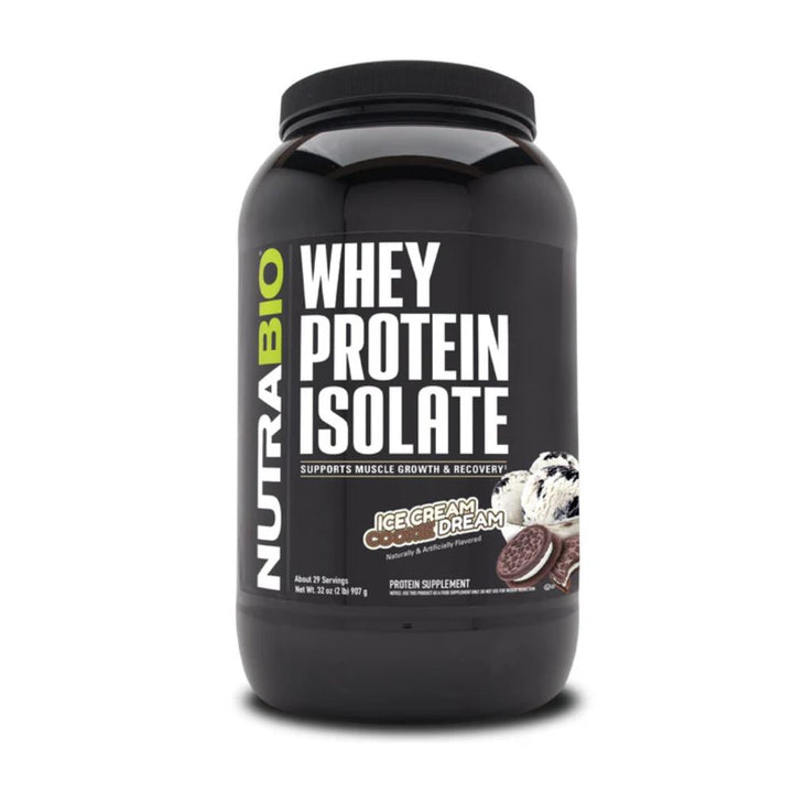 Nutrabio Whey Protein Isolate ice cream cookie dream