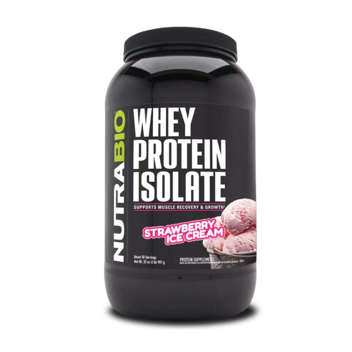 Nutrabio Whey Protein Isolate strawberry ice cream