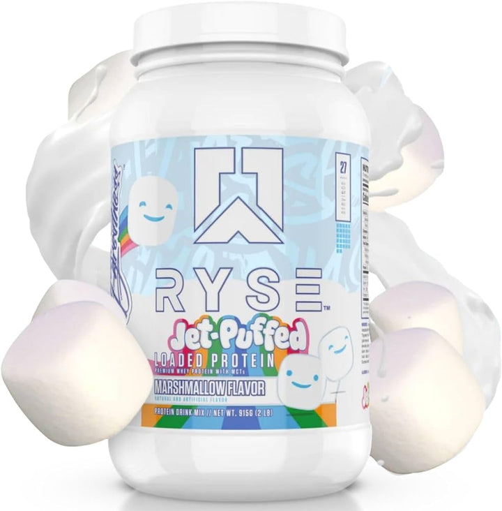Ryse Loaded Protein powder jet puffed marshmallow flavor