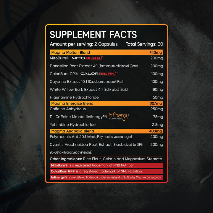 synful supplements magma supplement facts panel