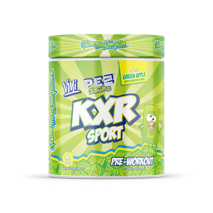 vmi sports KXR Sport pre-workout PEZ sour green apple