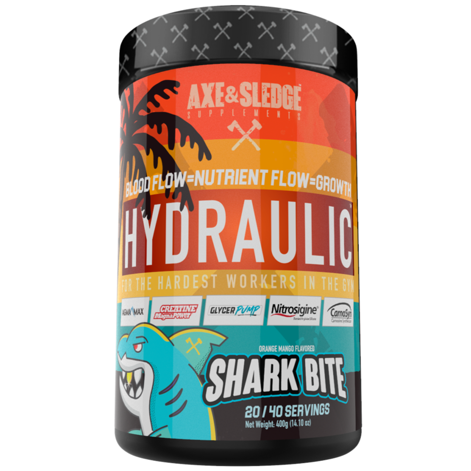 Hydraulic Stim Free Pre-Workout Axe & Sledge, Shark Bite
