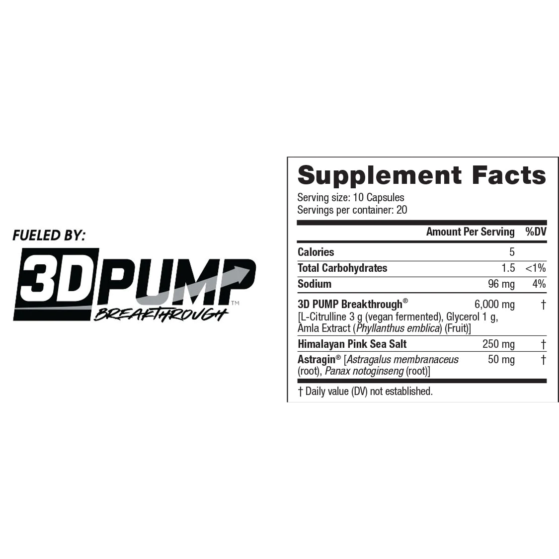 3d pump unleashed pre-workout muscle pump