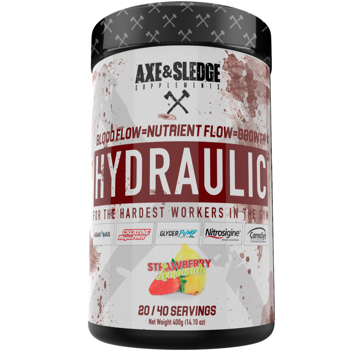 Hydraulic Stim Free Pre-Workout Axe & Sledge  Strawberry Lemonade