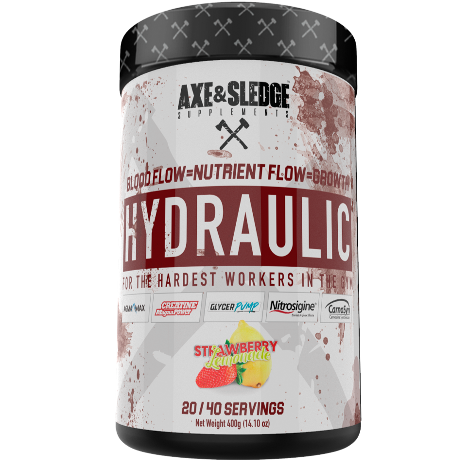Hydraulic Stim Free Pre-Workout Axe & Sledge  Strawberry Lemonade