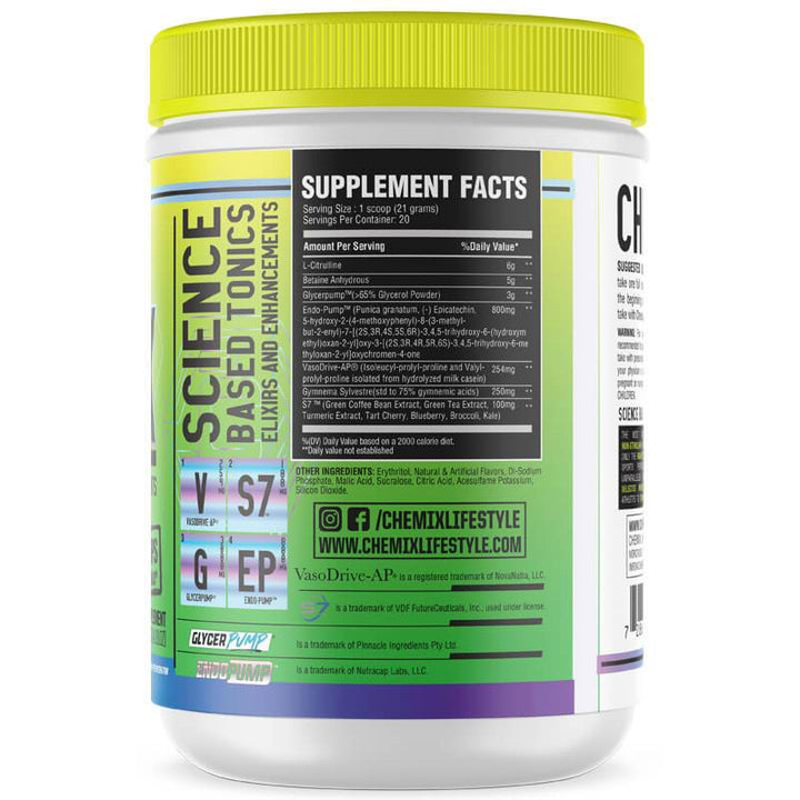 Chemix King of Pumps pre-workout supplement facts