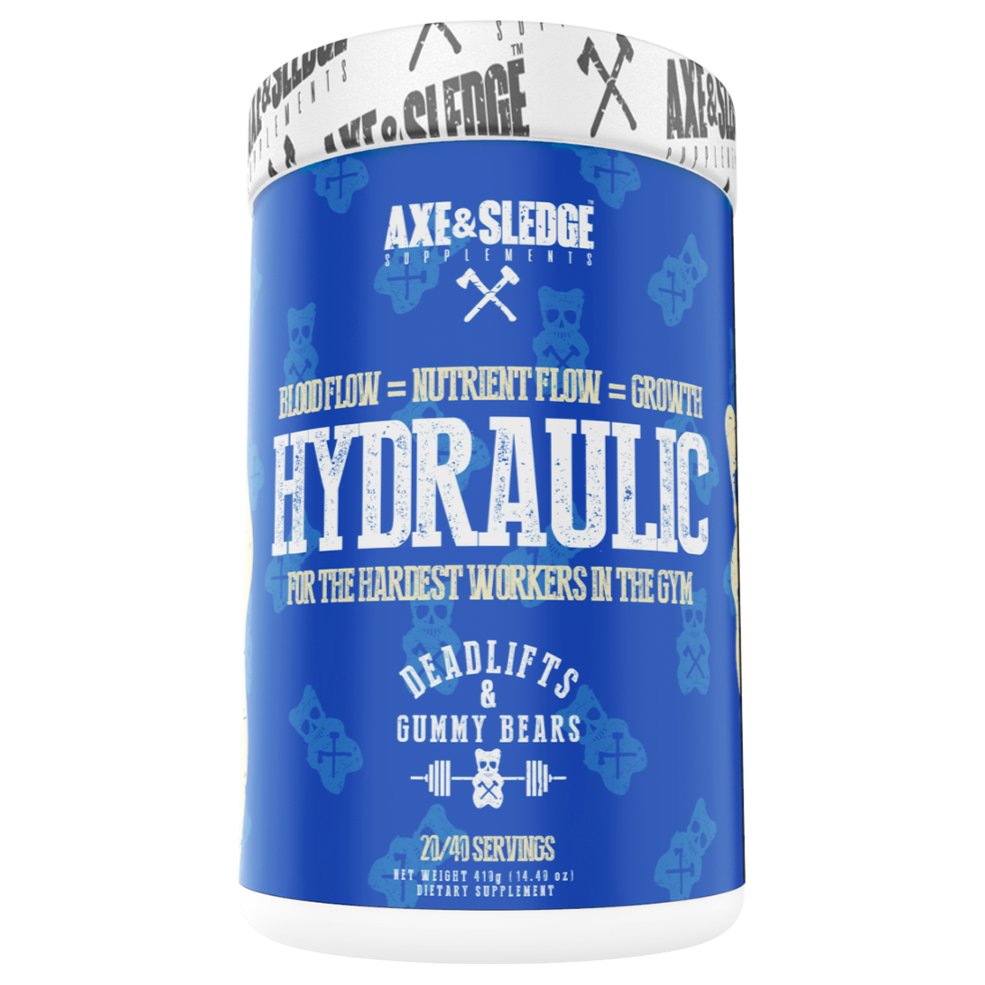 Hydraulic Stim Free Pre-Workout Axe & Sledge  Deadlifts and Gummy Bears