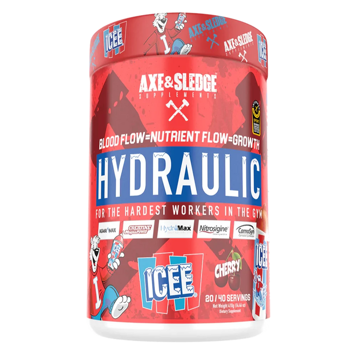 Hydraulic Stim Free Pre-Workout Axe & Sledge Cherry Icee Flavor