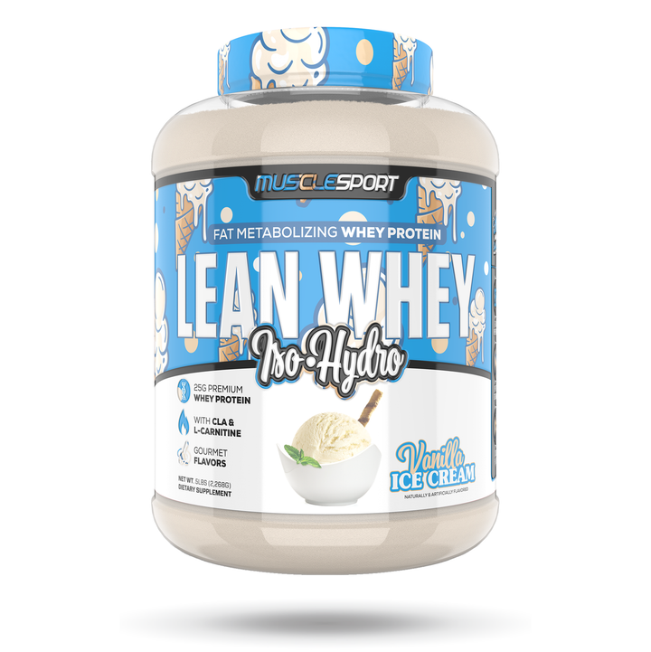musclesport lean whey vanilla ice cream protein 5lb