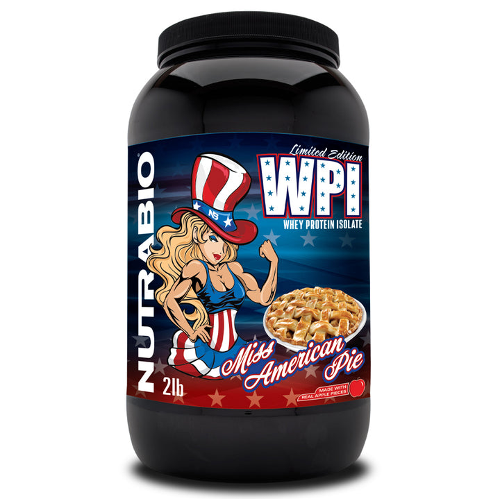 Nutrabio whey protein isolate limited edition flavor miss american pie