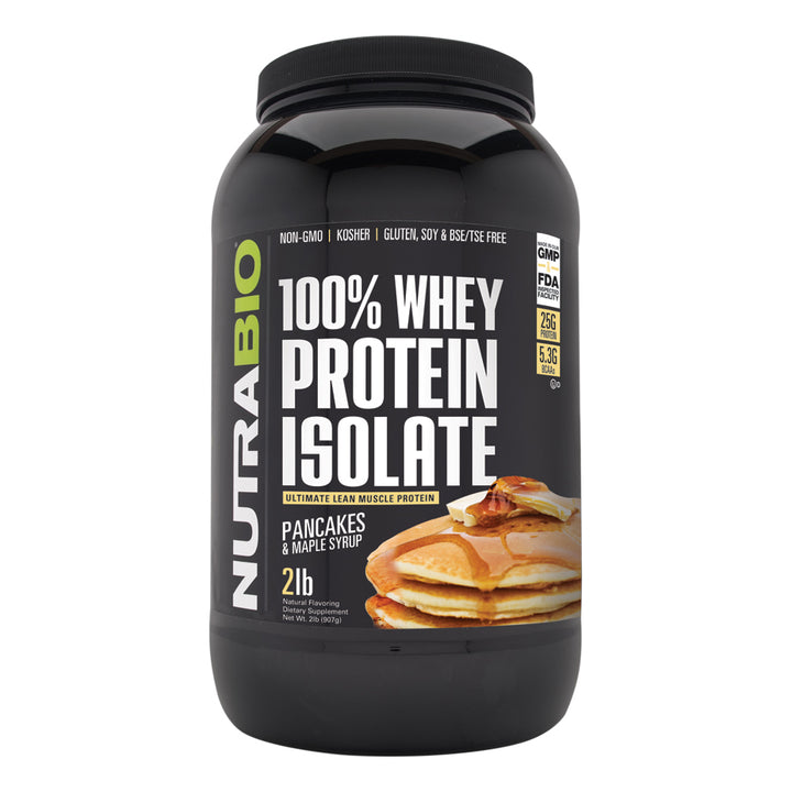 Nutrabio Whey protein isolate pancakes and maple syrup flavor