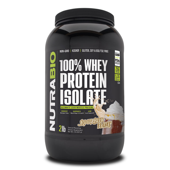 NutraBio 100% Whey Protein Isolate Root Beer Float