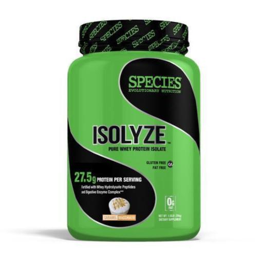 species nutrition isolyze whey protein isolate caramel cappuccino 